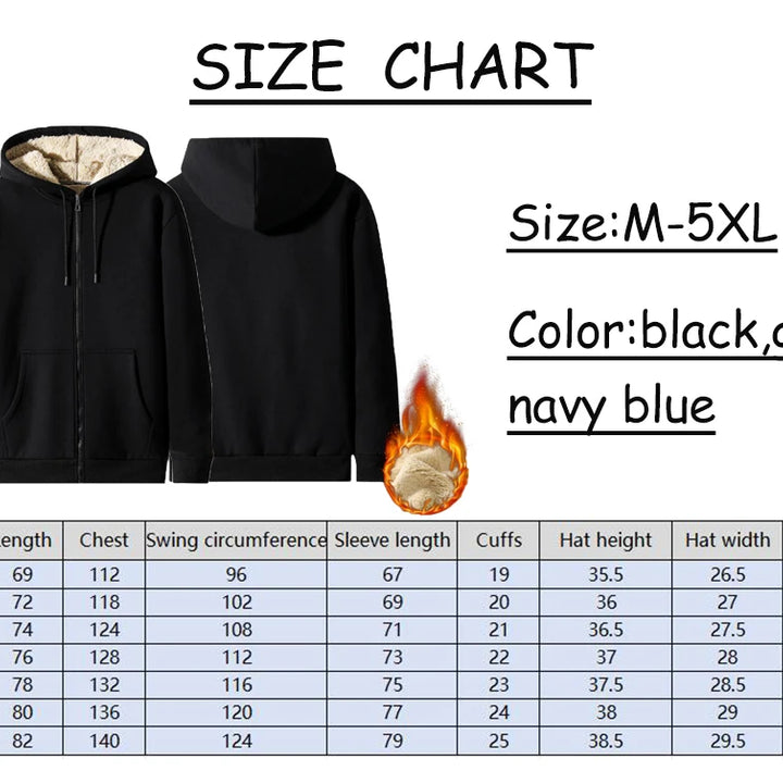 Trendy Sweatshirt Coat Front Pockets Warm Zipper Lamb Wool Jacket  Men and Woman Winter Pure Color Plush Lined Cardigan Hoodie