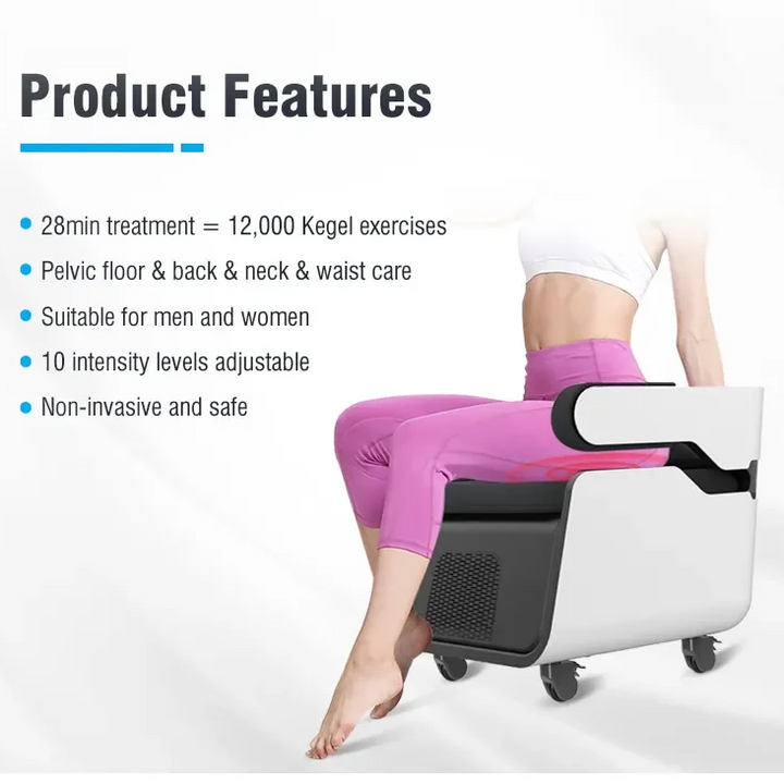 New Emslim Muscles Stimulator Electromagnetic Pelvic Floor Seat Women Strengthening Pelvic Chair Promote Postpartum Repair