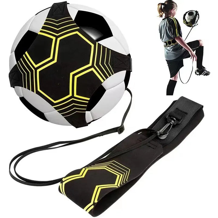 1pc Football Kick Trainer Adjustable Soccer Trainer Belt Nylon Cloth Trainer Elastic Belt Elastic Auxiliary Fitness