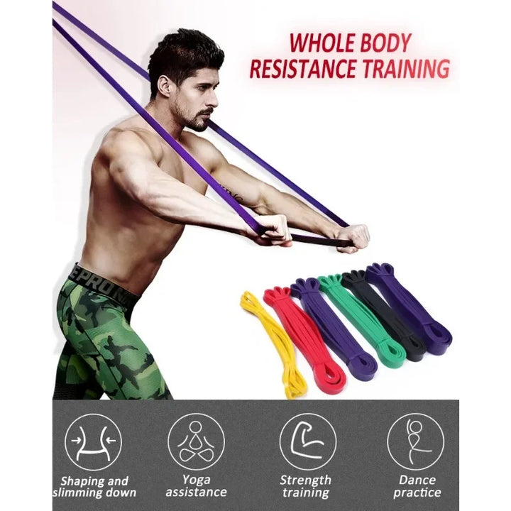 Heavy Duty Latex Resistance Band Exercise Elastic Band For Sport Strength Pull Up Assist Band Workout Pilates Fitness Equipment