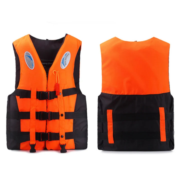 Outdoor Adult  Swimming Life Jacket Adjustable Buoyancy Survival Suit Polyester Children Life Vest With Whistle