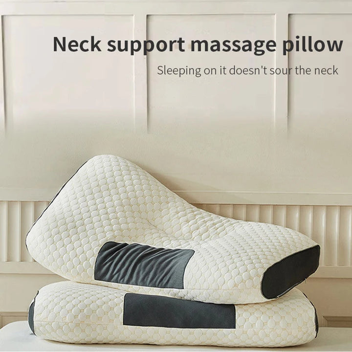 New Neck Pillow Help Sleep And Protect The Neck Cervical Orthopedic Household Soybean Fiber Massage SPA Pillow For Sleeping