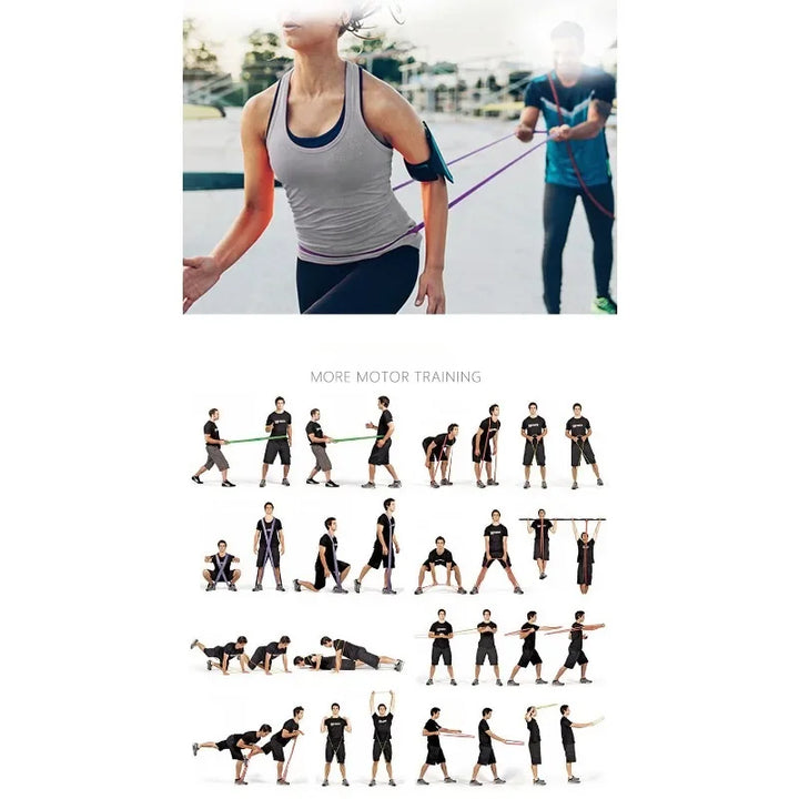 Heavy Duty Latex Resistance Band Exercise Elastic Band For Sport Strength Pull Up Assist Band Workout Pilates Fitness Equipment