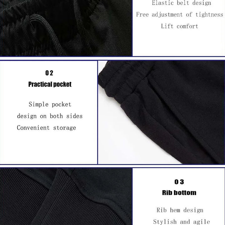 PUAIA Print Men's Pants Autumn/Winter New Sport Jogging Trousers Fitness Loose Fit Clothing Solid Color Outfit Streetwear Pants