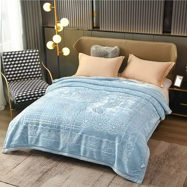 Thick Carved Blanket Duvet Double Layer Cloud Blanket Warm Winter Double-Sided Velvet Wedding Raschel10Cover Blanket Jin