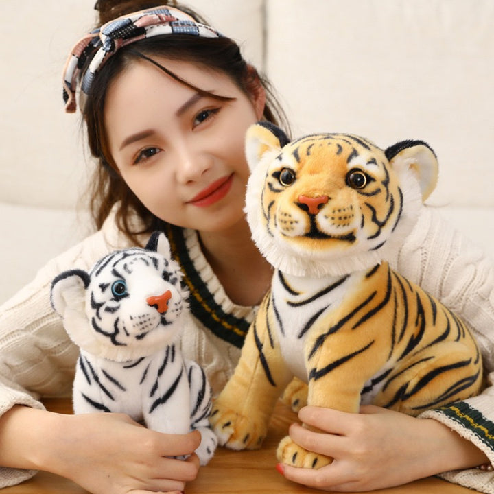 23cm Simulation Baby Tiger Plush Toy Stuffed Soft Wild Animal Forest Tiger Pillow Dolls For Kids Boys Birthday Gift