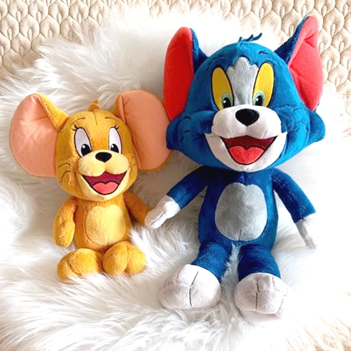 Anime Tom And Jerry Plush Toy Cartoon Movie Figures Cat Mouse Cute Plushies Stuffed Animal Doll Toys For Kids Gift Free Shipping