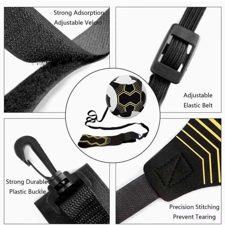 1pc Football Kick Trainer Adjustable Soccer Trainer Belt Nylon Cloth Trainer Elastic Belt Elastic Auxiliary Fitness