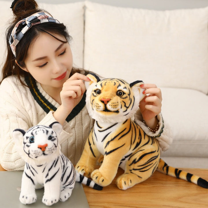 23cm Simulation Baby Tiger Plush Toy Stuffed Soft Wild Animal Forest Tiger Pillow Dolls For Kids Boys Birthday Gift