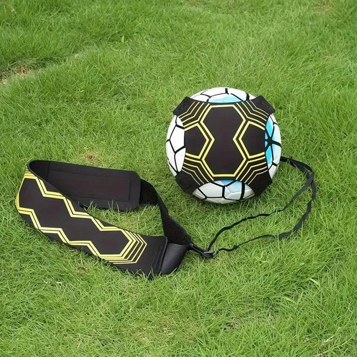 1pc Football Kick Trainer Adjustable Soccer Trainer Belt Nylon Cloth Trainer Elastic Belt Elastic Auxiliary Fitness