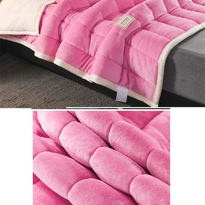 Home Lamb Cashmere Thick Bed Blanket Sofa Winter Warm Sherpa Duvet Cover Newborn Wraps Kids Bedspread 180X200CM