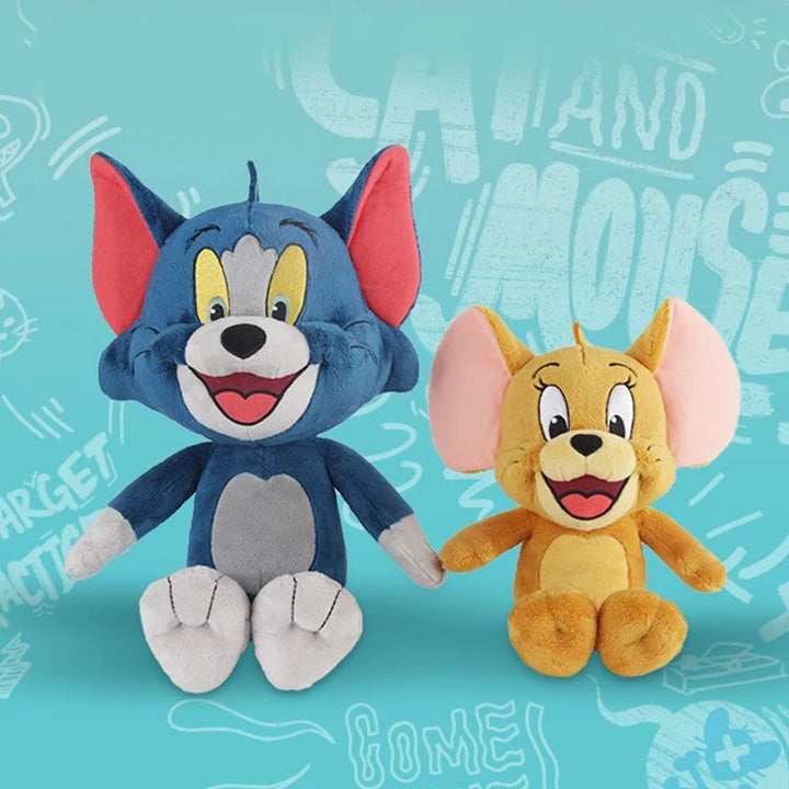 Anime Tom And Jerry Plush Toy Cartoon Movie Figures Cat Mouse Cute Plushies Stuffed Animal Doll Toys For Kids Gift Free Shipping