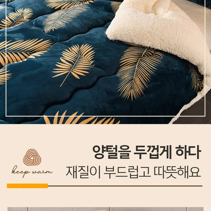 Winter Bedding Thick Quilt Blanket Thickened Warm Flannel Fleece Comforter for Cold Nights Set Bed Duvets Quilts the Blankets