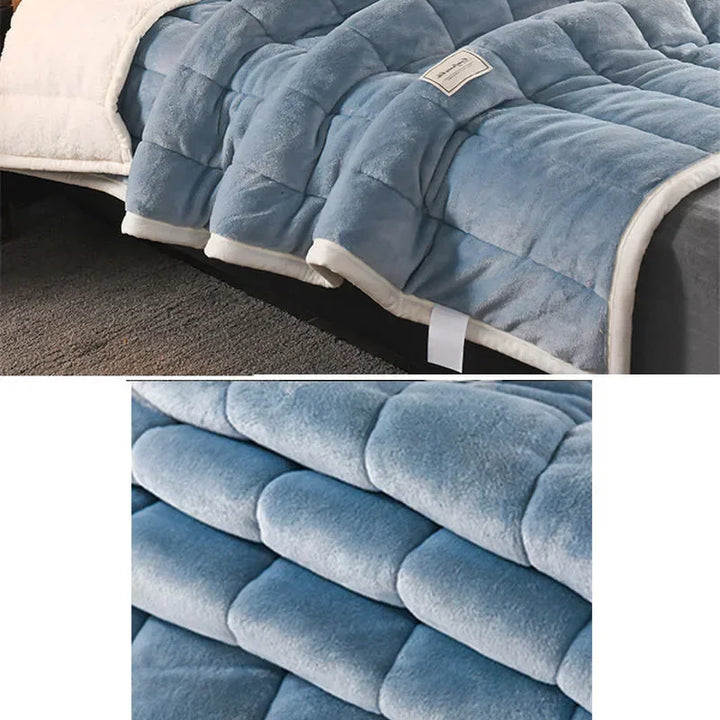 Home Lamb Cashmere Thick Bed Blanket Sofa Winter Warm Sherpa Duvet Cover Newborn Wraps Kids Bedspread 180X200CM